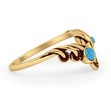 Oxidized Mushroom Chevron Ring
