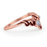Oxidized Mushroom Chevron Ring