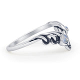 Oxidized Mushroom Chevron Ring
