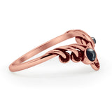 Oxidized Mushroom Chevron Ring