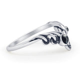 Oxidized Mushroom Chevron Ring