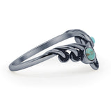 Oxidized Mushroom Chevron Ring
