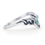 Oxidized Mushroom Chevron Ring