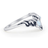 Oxidized Mushroom Chevron Ring