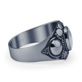 Oxidized Bali Ring