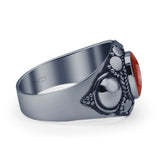Oxidized Bali Ring