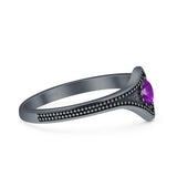 Beaded Halo Chevron Ring