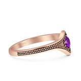 Beaded Halo Chevron Ring