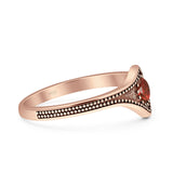Beaded Halo Chevron Ring