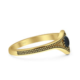 Beaded Halo Chevron Ring