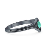 Beaded Halo Chevron Ring