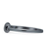 Infinity Rope Oxidized Ring