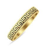 Aztec Design Greek Key Spiral Band
