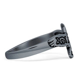 Trinity Bird Oxidized Ring