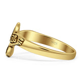 Trinity Bird Oxidized Ring