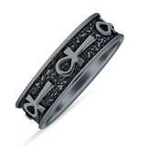 Oxidized Ankh Ring