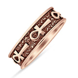 Oxidized Ankh Ring
