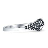 Oxidized Owl Ring