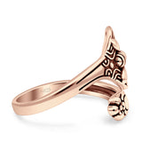 Celtic Bee Wrap Adjustable Oxidized Ring
