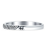 Swirl Bali Style Oxidized Beaded Band