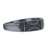 Swirl Bali Style Oxidized Beaded Band