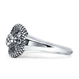 Oxidized Snake Ring