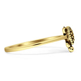 Turtle Ring Oxidized Band