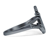 Twisted Roope Oxidized Anchor Ring