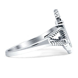 Twisted Roope Oxidized Anchor Ring