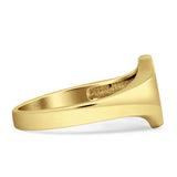 Geometric Hexagonal Signet Ring