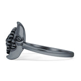 Sun Moon Oxidized Ring