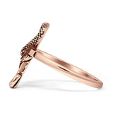 Oxidized Snake Ring