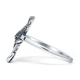 Oxidized Snake Ring
