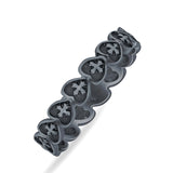 Heart & Cross Ring Oxidized Band