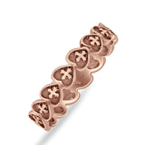 Heart & Cross Ring Oxidized Band