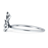 Oxidized Deer Ring