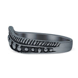 Curved Contour Chevron Ring