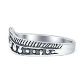 Curved Contour Chevron Ring