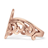 Oxidized Swirl Ring