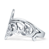 Oxidized Swirl Ring