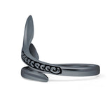 Oxidized Adjustable Whale Tail Rings