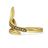 Oxidized Adjustable Whale Tail Rings