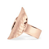 Hammered Spiral Saddle Ring