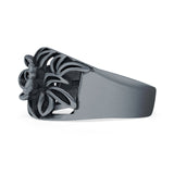Oxidized Rose Flower Ring