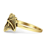 Oxidized Leaf Ring