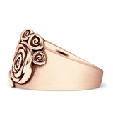 Oxidized Rose Flower Ring