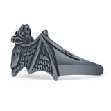Oxidized Bat Ring