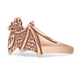 Oxidized Bat Ring