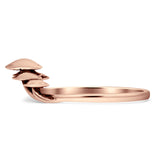 Oxidized V Midi Mushroom Ring