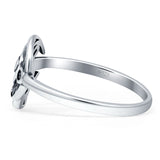 Celtic Raven Crescent Moon Rings